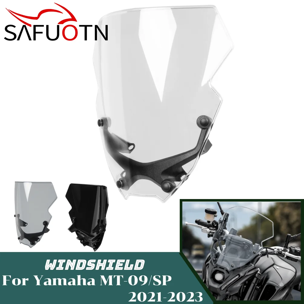 

for MT 09 MT09 Sport Touring Windshield Windscreen For Yamaha MT-09 SP 2021 2022 2023 Motorcycle Wind Deflector Shield Screen