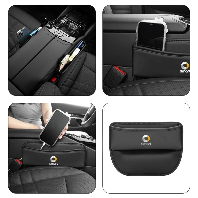 Multifunction Car Seat Gap Organizer Storage Box Pocket Universal For Smart Fortwo 451 450 453 EQ Forfour Coupe Car Accessories