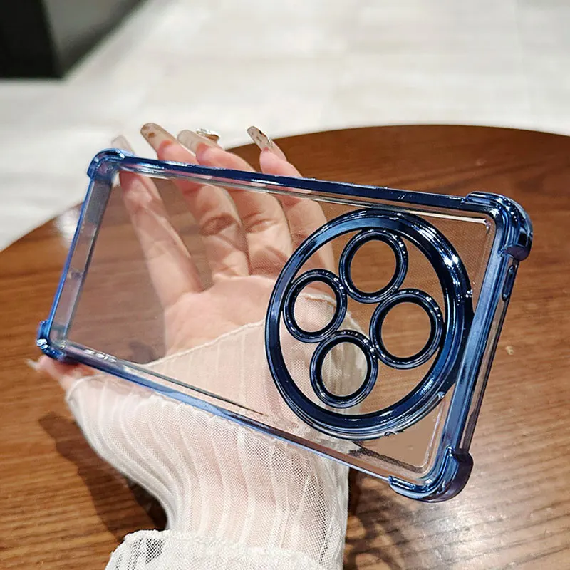 Casing Redmi14C Penutup Ponsel Armor Transparan Tahan Benturan untuk Xiaomi Redmi 14C 4G A3 A3X POCO C75 X7 X4 Pro Casing Asli Coque