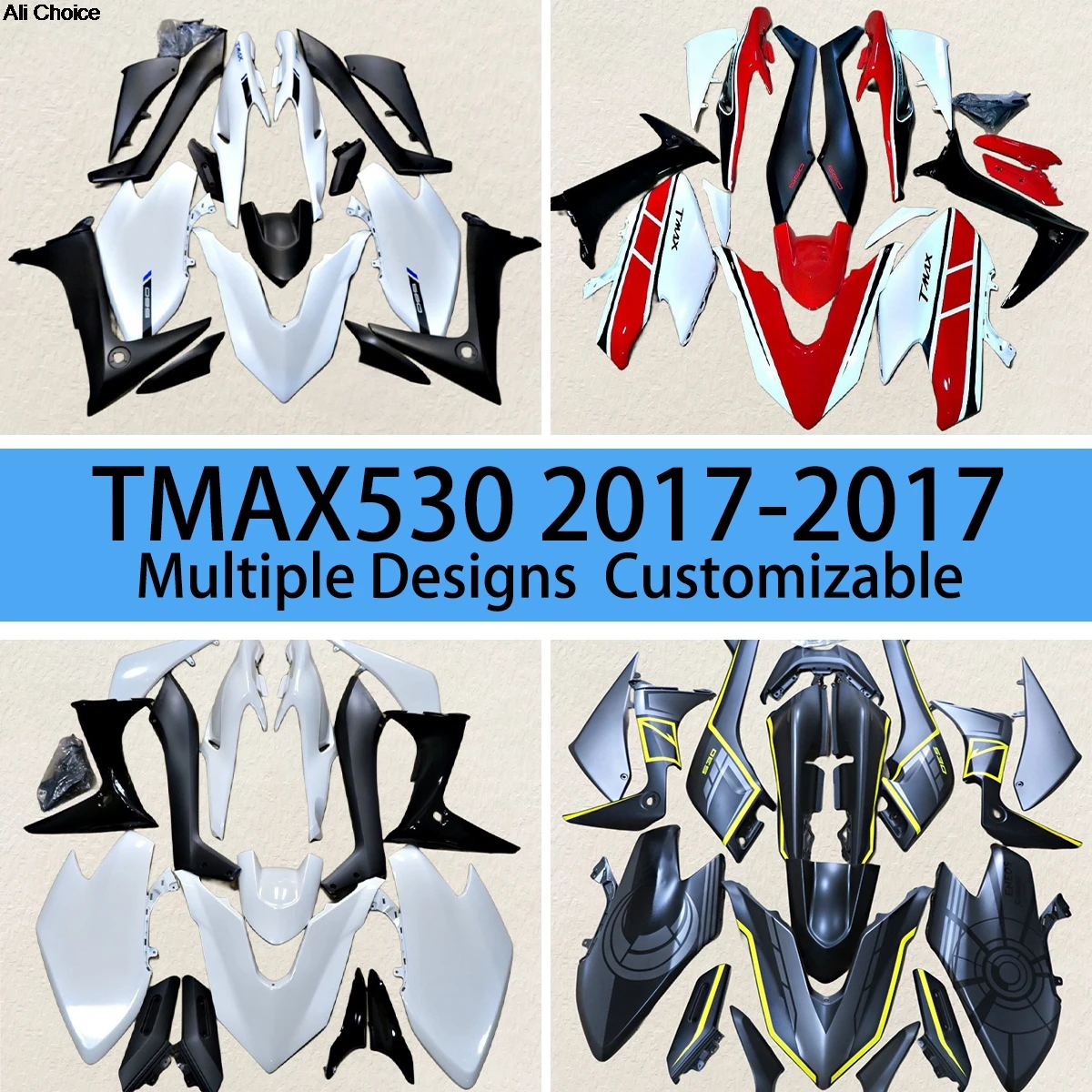 

Motorcycle Bodywork Fairings TMAX 530 2017 2018 2019 Hot Style Set Parts Full Set Fairing Kit for YAMAHA TMAX530 T-MAX530