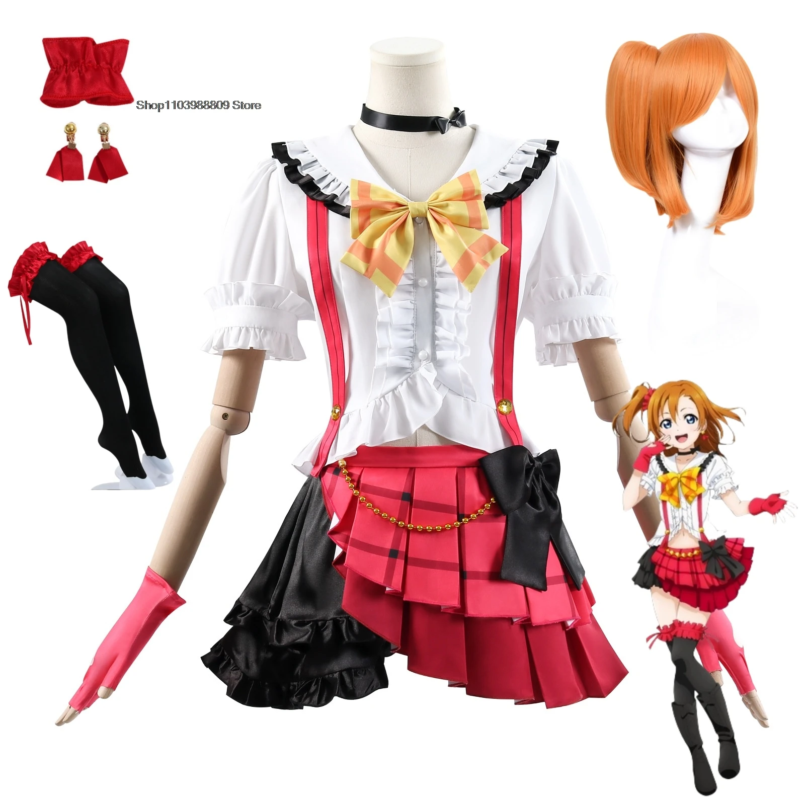 Ama vivi! School Idol Project Kousaka Honoka Costume Cosplay Spettacolo teatrale Minami Kotori Costume Membro di gruppo Uniforme Anime