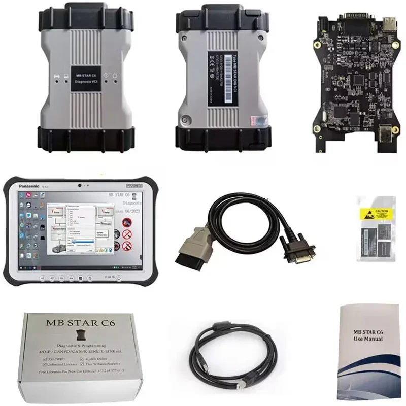 C6 VCI and G1 tablet install well V03/2024 software SSD Multiplexer DOIP vci c6 forBenz Diagnosis Tool W206 223 167 214 177 ect.