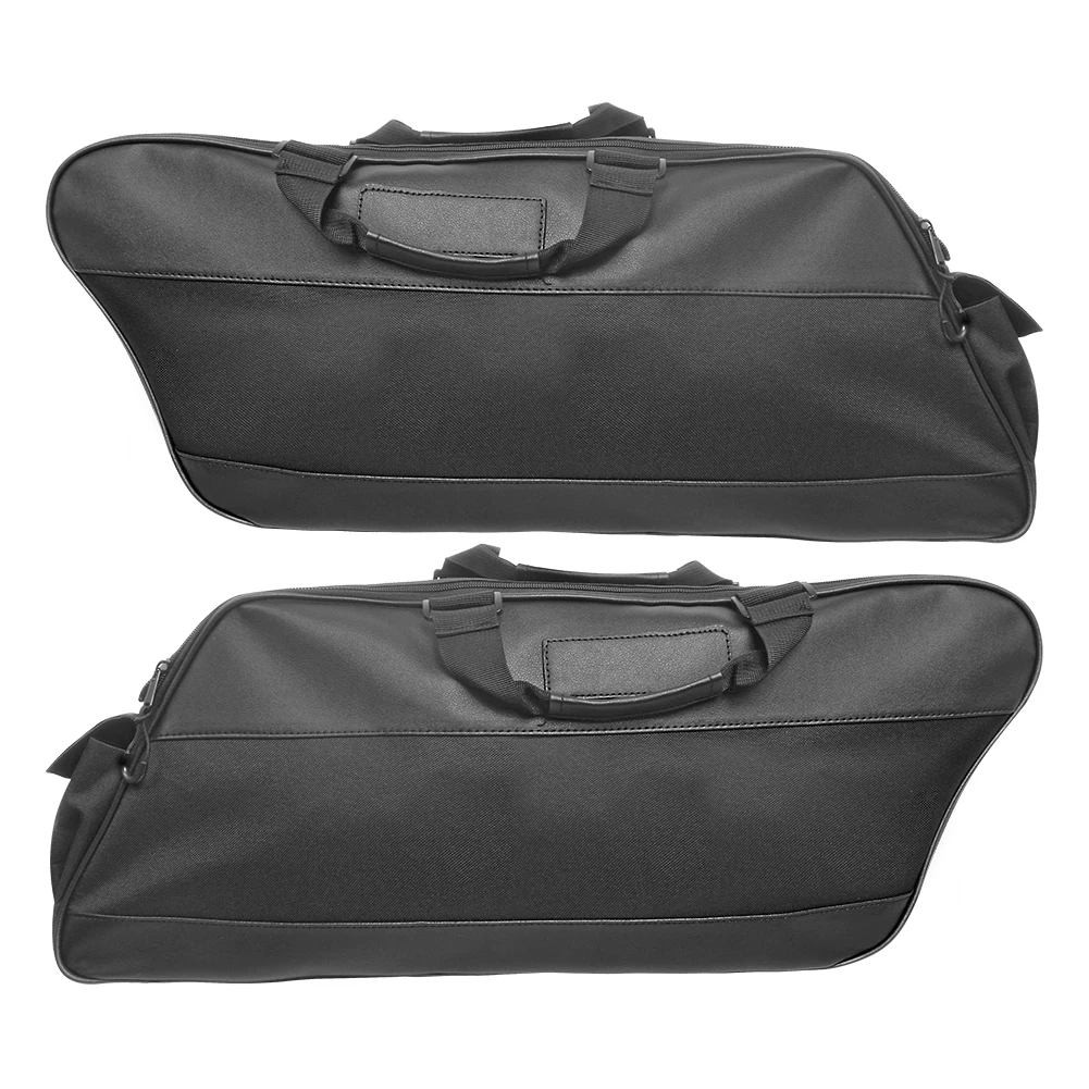 Schwarze Motorrad-Satteltasche, Gepäcktasche, weiche Rack-Liner-Satteltasche für Harley Touring Road King Electra Street Glide Ultra Tour 93-23 – Detail 7