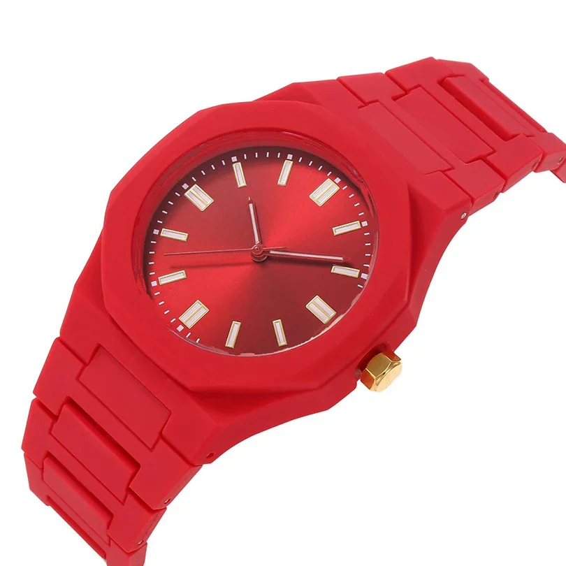 Luxury Watch for Men Plastic Quartz Wristwatch Unusual Clock Male Vintage Red Orologio Man Casual Simple Fashion Sports Reloj