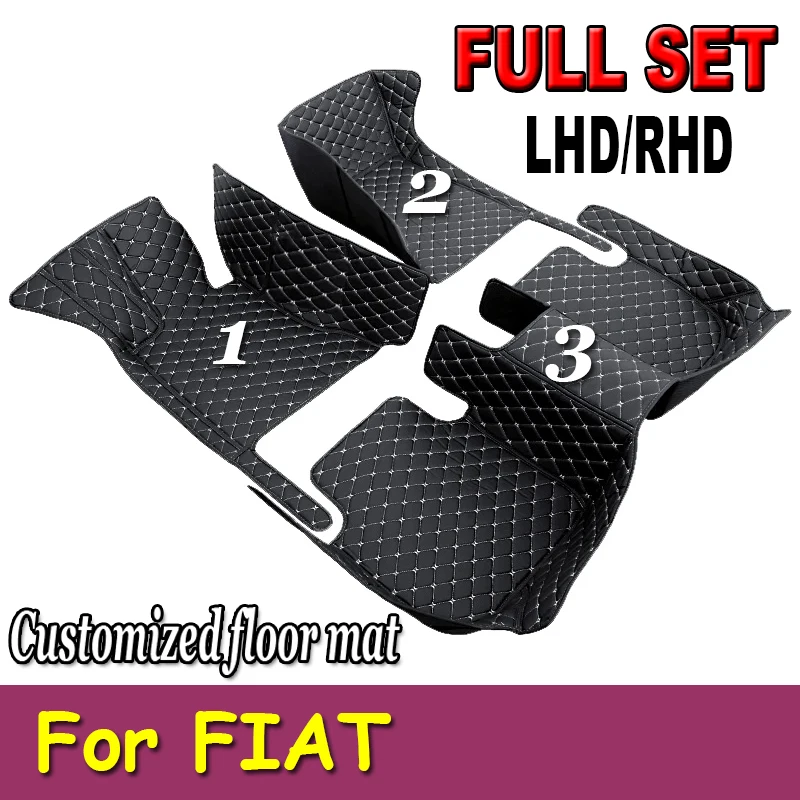 Car Floor Mats For FIAT FIAT tipo 500 500c 500X Barchetta Croma 126p X1 9 Ducato 124 Spider Car Accessories