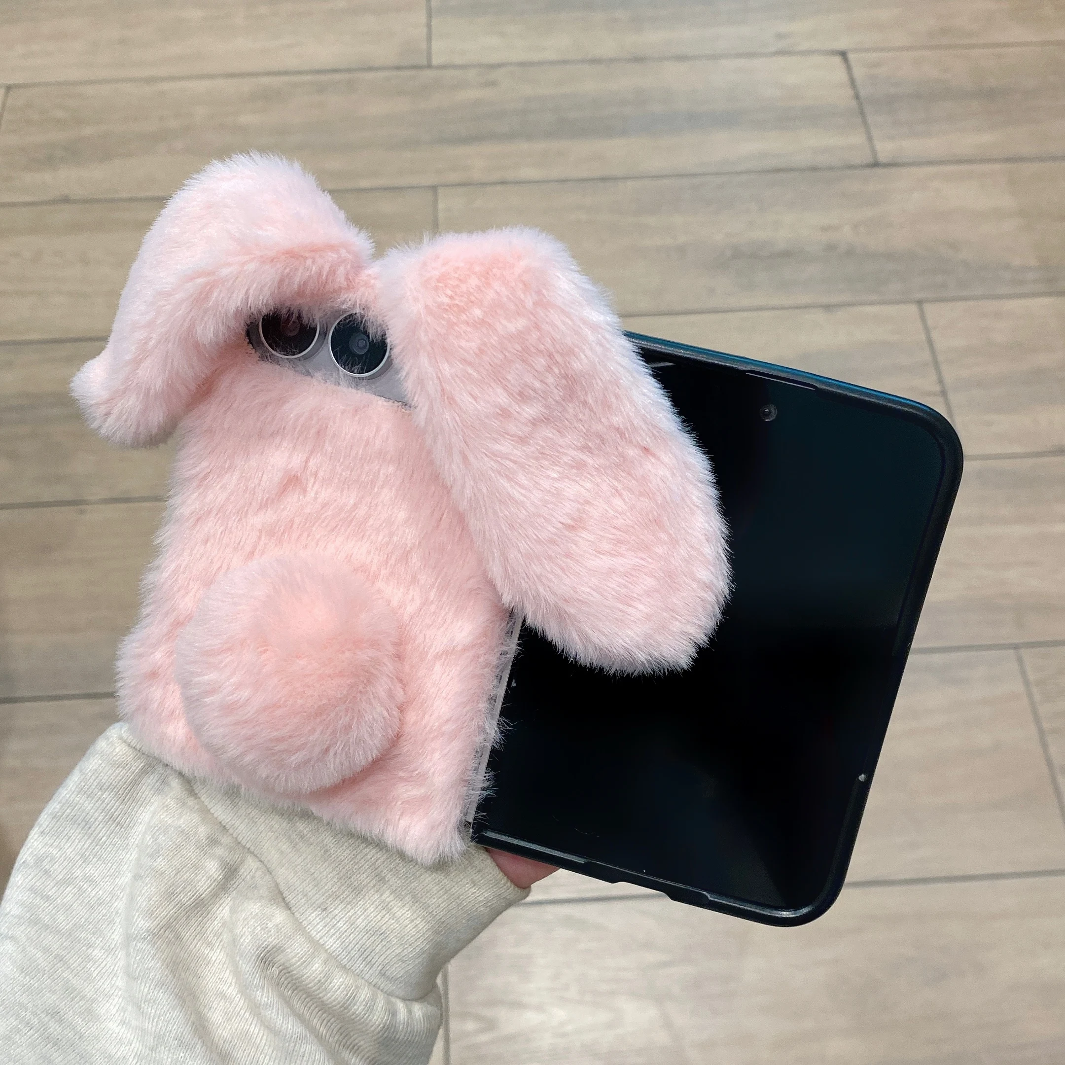 3D Rabbit Ears Fur Plush Diamo - đánh giá và giá Phone Cases Cute
