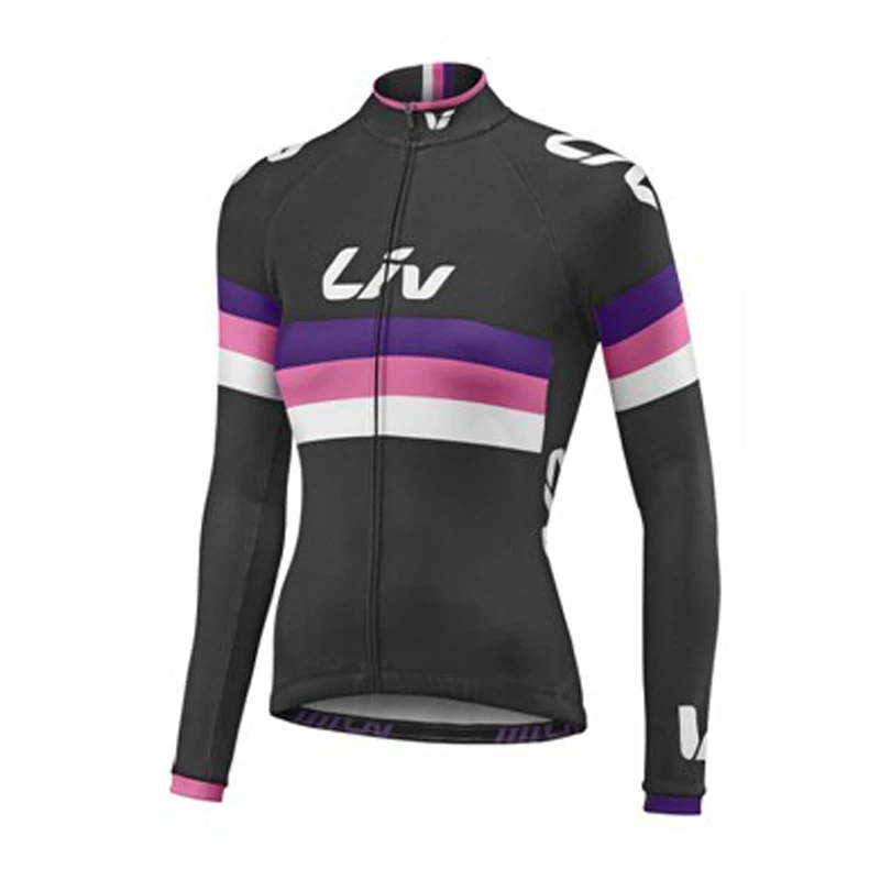 LIV Spain Winter Thermal Fleece Jacket Cycling Jersey Long Sleeve Ropa Ciclismo Hombre Bicycle Wear Bike Clothing Maillot Women