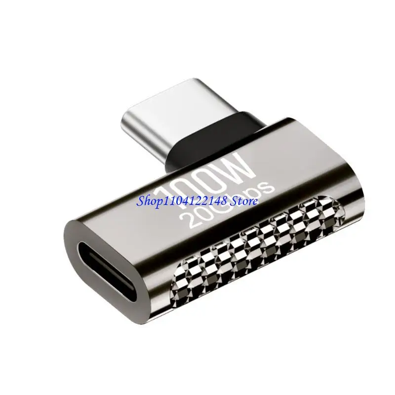 

P9FA 90 Degree Cable Adapter Chargings Data Transfer Connector For Laptop Phone Tablets Type-C Adapter 100W 20Gbps