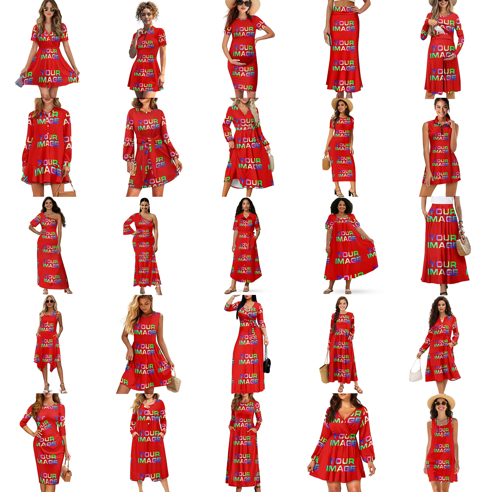 

Custom Dress Print On Demand Party Golf Girls Cartoon Image Design Women Sleeveless Tight-fitting Customized DIY Dropshipping