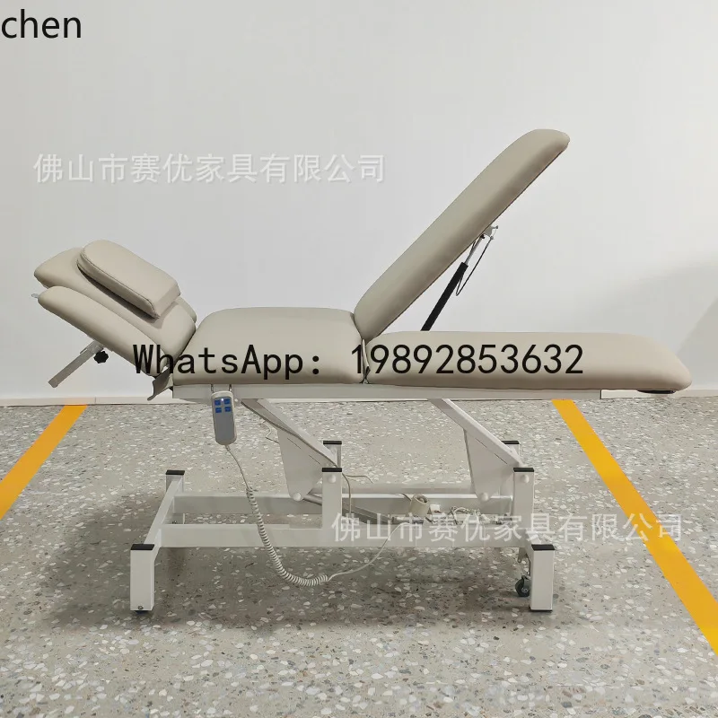 YFY  Electric Adjustable Manual Folding Split-Leg Beauty Bed Massage Bed Orthopedic Chiropractic Pressure Bed