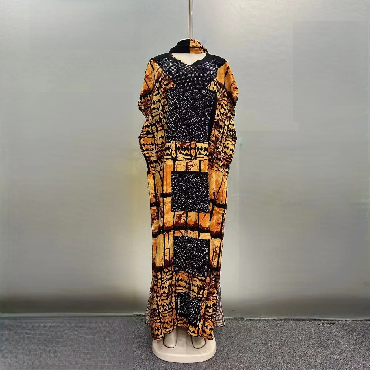 2025年ニューファッションホットダイヤモンドスカーフルーズカジュアルエスニックブブムスリムアフリカサマーアバヤレディースコットンロングスカート