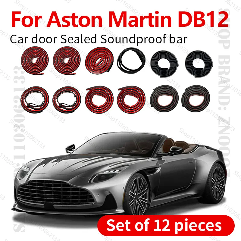 

Для Aston Martin DB12 уплотнительная лента для двери автомобиля, резиновая двухслойная уплотнительная защита, звукоизоляционная пылезащитная уплотнительная лента, набор из 12 шт.