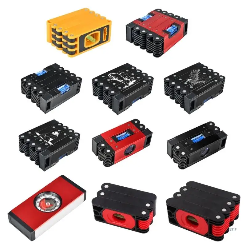 Magnetyczny, składany miernik poziomu, wykrywacz kątów, inklinometr, linijka do pomiaru nachylenia wielu kątów