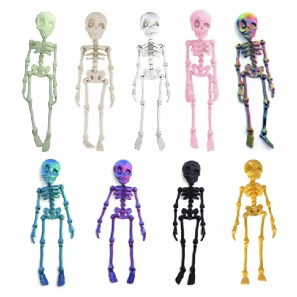 Naklejka na lodówkę z ruchomym szkieletem, zabawna naklejka magnetyczna z czaszką, wyjątkowa dekoracja, magnesy na lodówkę.