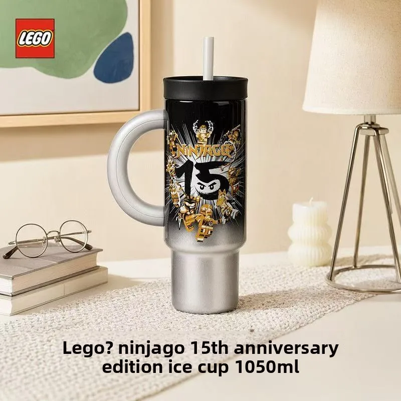 

LEGO Astronaut Bingba Thermos Cup High Value Straw Cup Large Capacity Gift Bingba Cup 1050ml