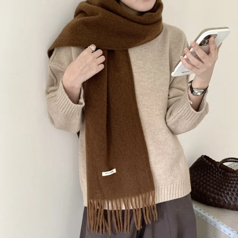 Korean Version Chic Solid Tass - Muffler Men Wool avis et prix