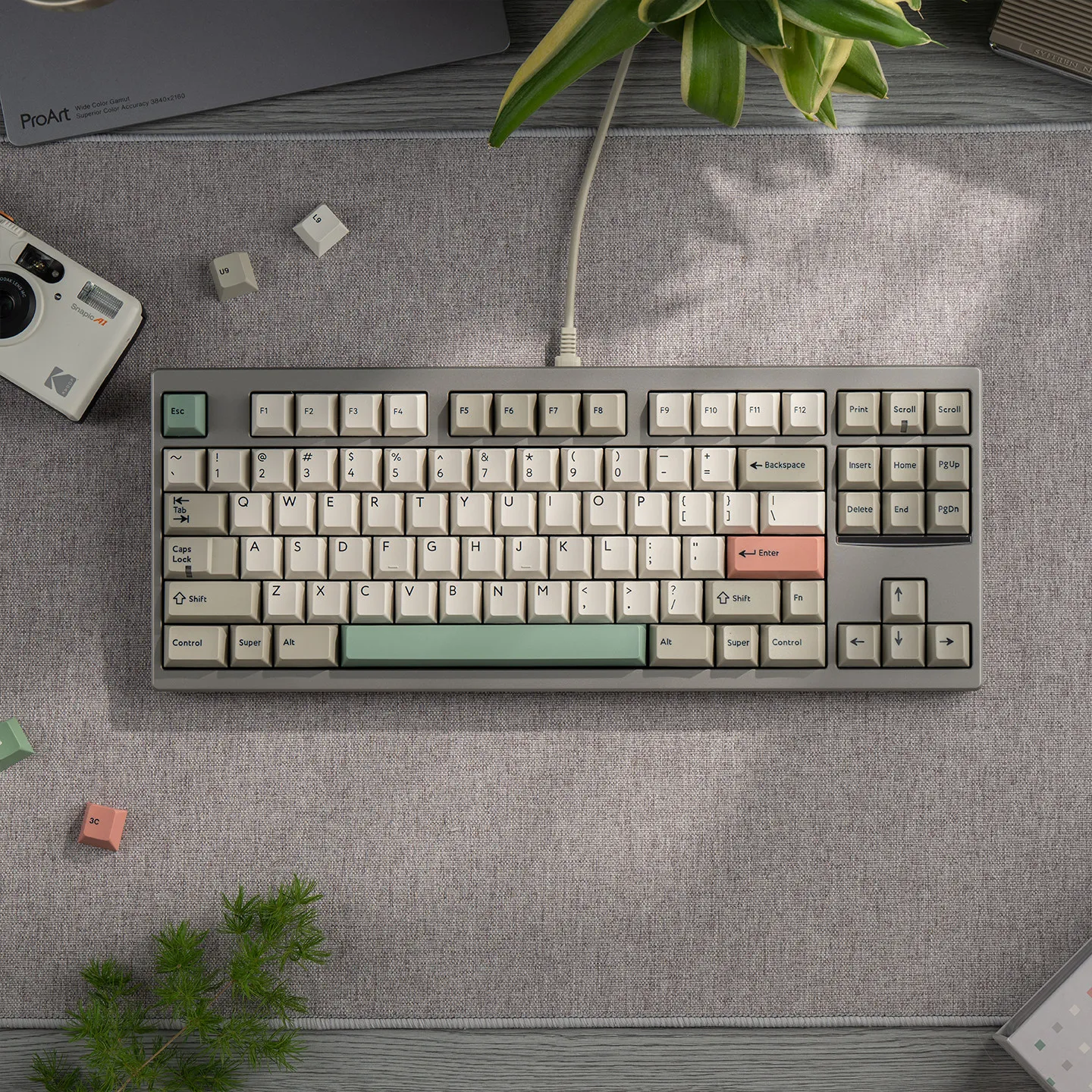 PBTfans 9009 PC Keycaps Customization Pbt Material Original Factory Keyboard Keycaps Two Color Retro Series PC Accessories Gifts