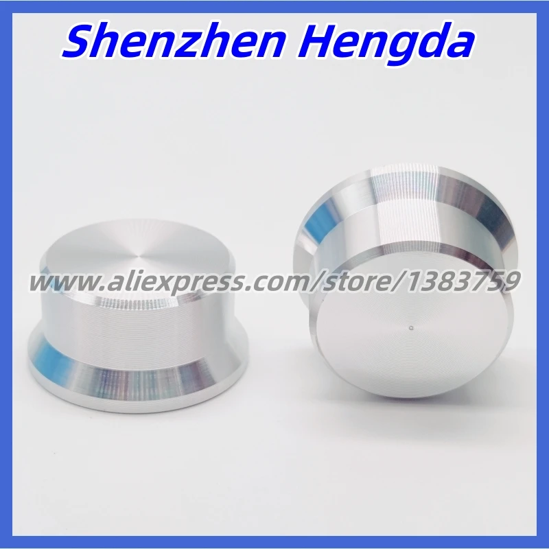 1Pcs Aluminum Alloy Switch Caps Roatry Encoder Potentiometer Knob 30*15mm D Shaft Type Silver