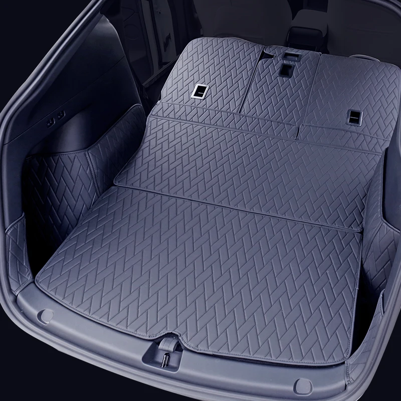 For Tesla 2021-2023 Model Y Car Leather Fully Surrounded Trunk Mat model y Accessories Floor Mats Pad interior Trim Decoration