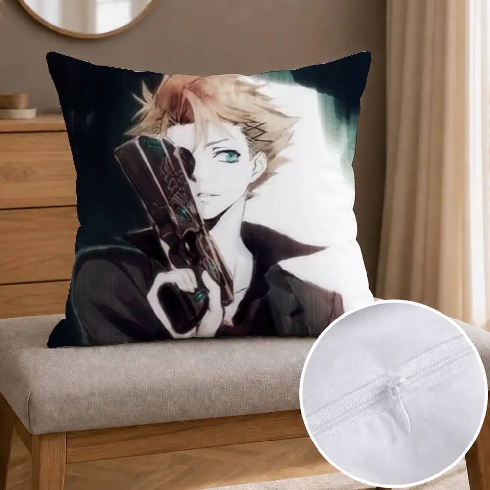 Anime Erased Double-sided Printed Square Decorative Cushion Cover for Sofa Living Room Home Decor