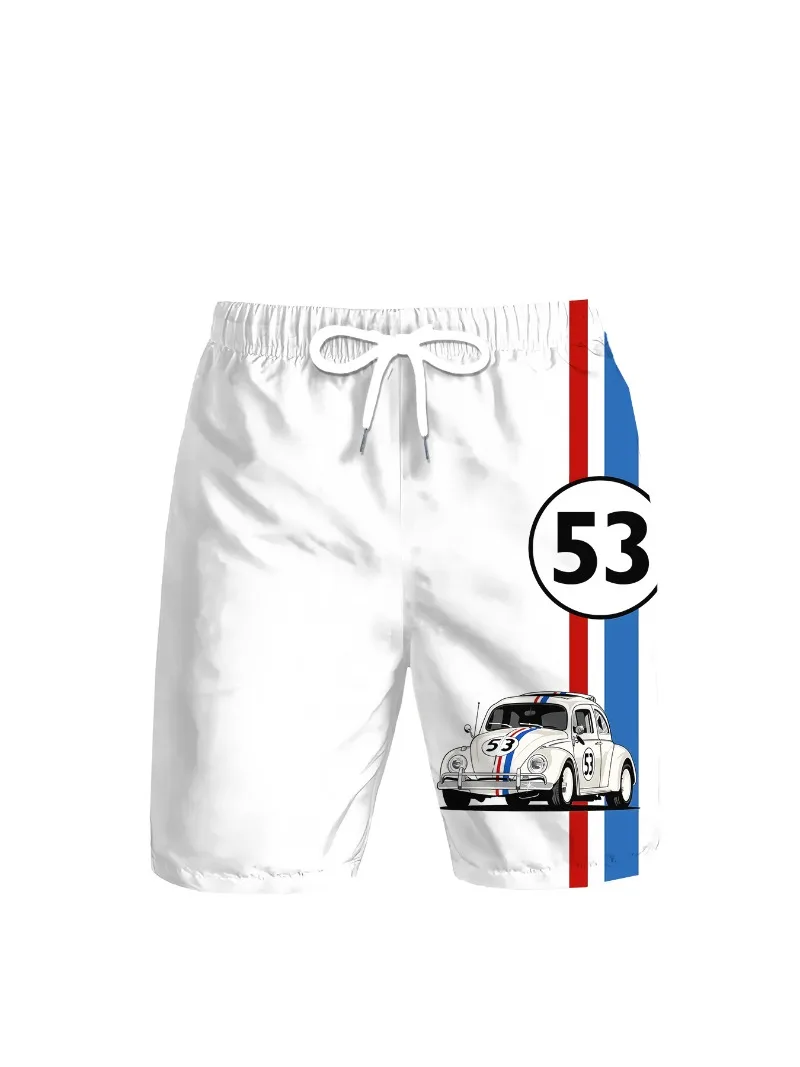 2026 Summer Hot Sale # 53 Style Printed Fashion Casual Personalized Shorts Adult and Children Quick Drying  White Sports Pants