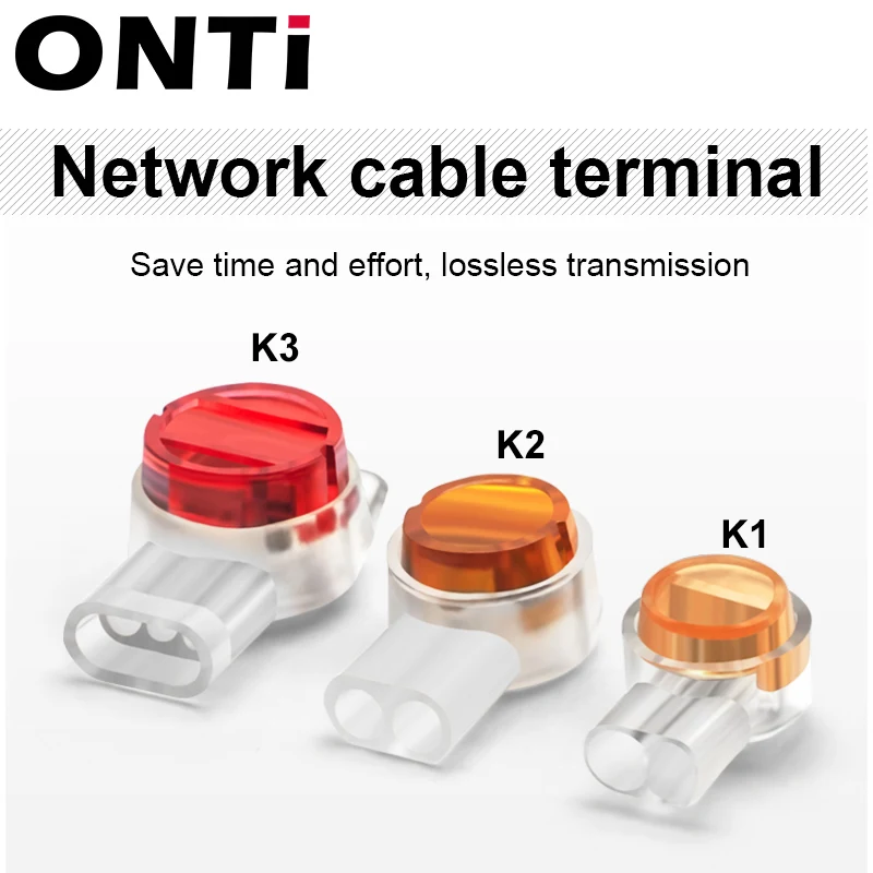

Соединитель OMAY K1 K2 K3 обжимное соединение RJ45 RJ11 водонепроницаемый проводка Ethernet телефонный кабель Шнур сетевые клеммы 500/1000 шт.