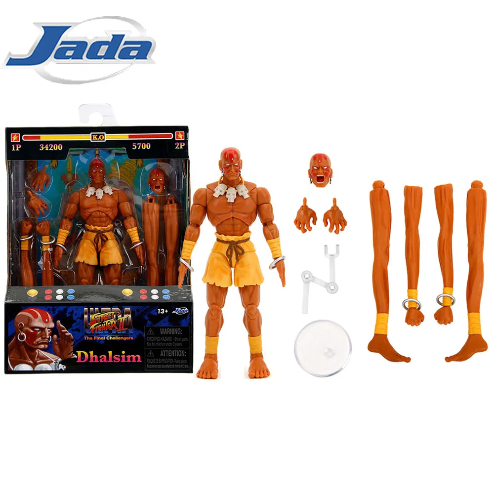 

Genuine JADA Toys Street Fighter II 1/12 Dhalsim Action Figure Long-Arm 6-inch Articulated Model Decor Fun Holiday Gift for Boys
