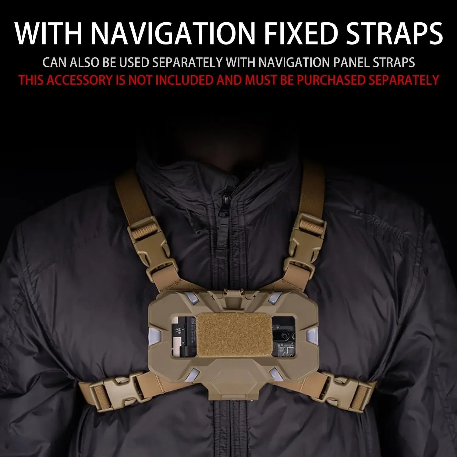 Molle-Handytrage der NEUEN Generation, klappbare Halterung mit schnellem Zugang, taktische Weste-Brusthalterung, Airsoft-Schutttrage – Detail 17