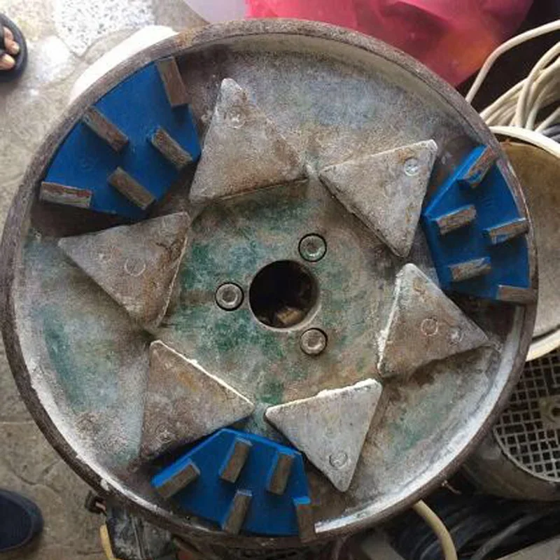 5-Segment Cassani Type Diamond Metal Cutting Trapezoid Grinding Disc Puck Blade Scraper Tooling For Concrete Stone Cement Floor