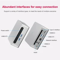 GenMachine AMD Ryzen 5 5600H Mini PC Windows 10/11 3.3GHz Up to 4.2GHz Max Support 64GB RAM WIFI6 Computer gaming pc 5