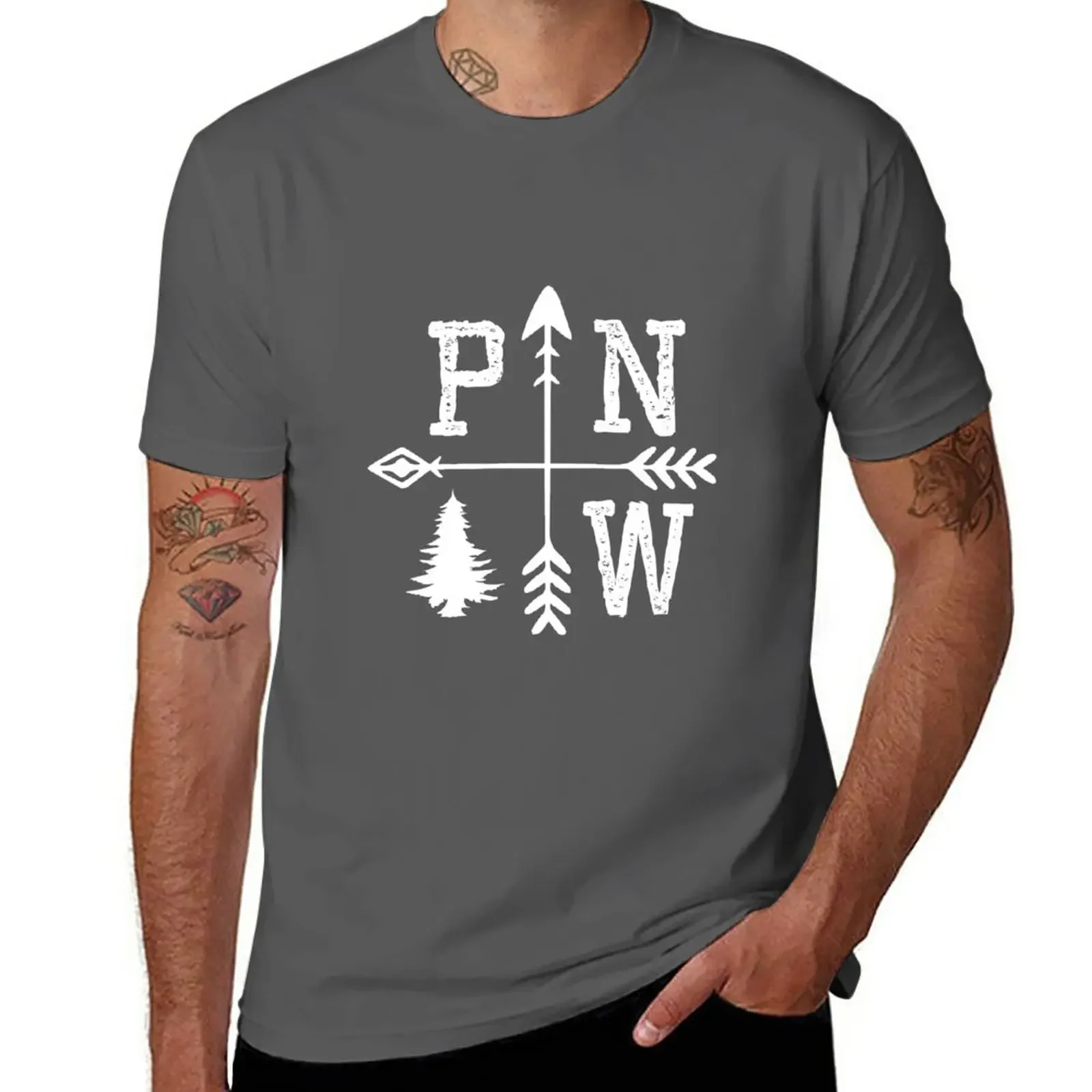 

Pacific Northwest - White T-Shirt vintage oversizeds Men's cotton t-shirt