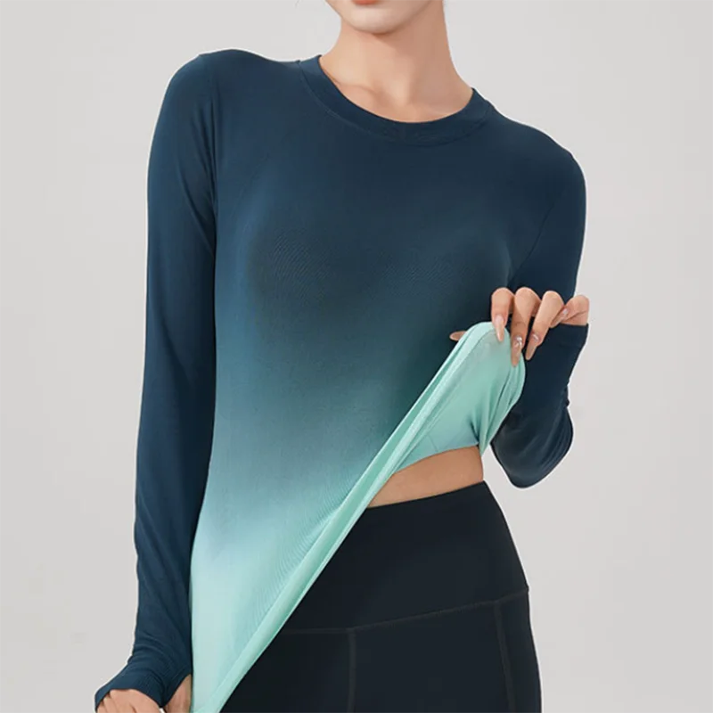 top-de-compressao-elastico-de-manga-longa-de-treino-gradiente-feminino-com-tecnologia-de-secagem-rapida-camisa-de-corrida-de-ioga-sem-costura