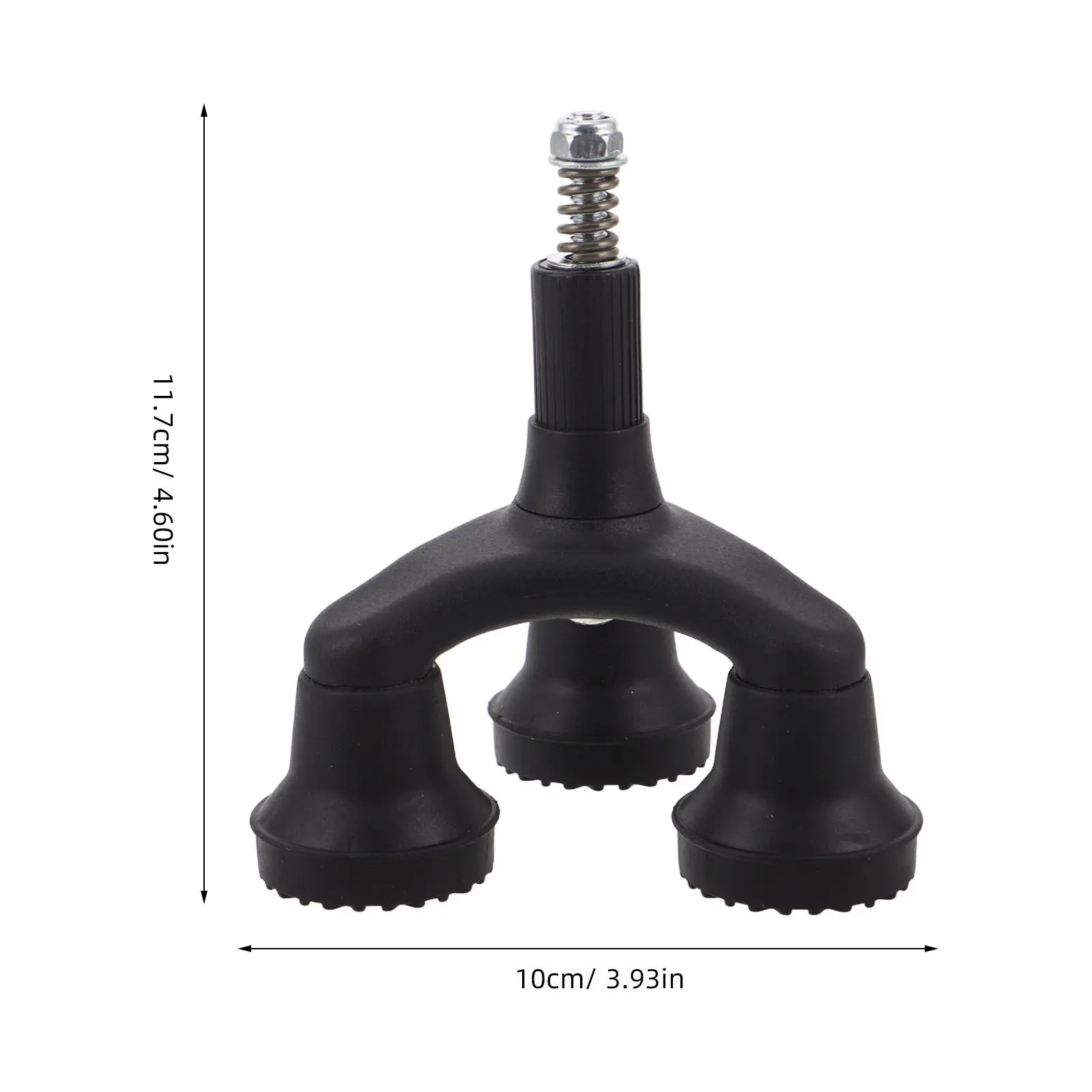 Three Point Walking Cane Tip Tripod Shock-Absorbing Non-Slip Replacement Foot Stable Cane Foot Pad Mobility Aid for Indoor