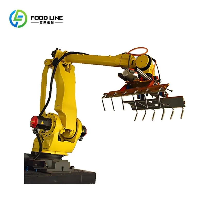 Automatic Pallet Wrapping Robot with Programmable Height Sturdy Industrial Frame for Stretch Film Packaging in Warehouses