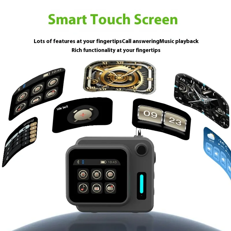 

Карманный размер видео HIFI музыкальный плеер простой в эксплуатации портативный Bluetooth-динамик умный сенсорный экран будильник таймер для TF-карты