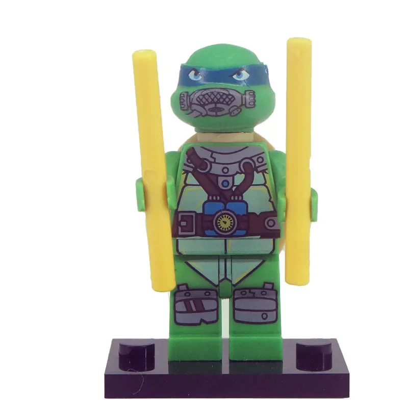 New 4PCS Teenage Mutant Ninja Turtles Blocks TMNT Small Particles Puzzle Cartoon Doll Toy Boxed Bagged on Behalf of The Shipment