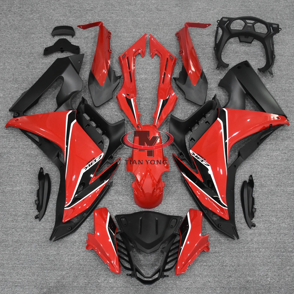 Bodywork Cowling Bright red black floral lines Motorcycle For Honda CBR650F 2017-2019 CBR650 F 650F Full Fairing Kit