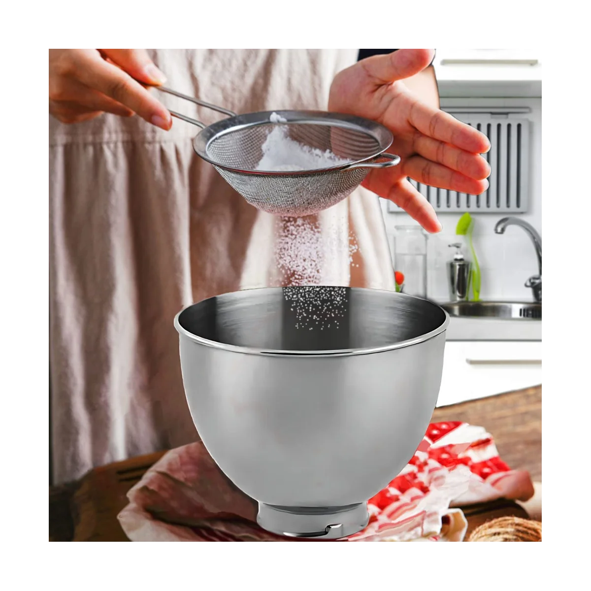 Stainless Steel Bowl for Classic&Artisan Series 4.5-5 QT Tilt-Head Mixer, 5 Quart 304 Stainless Steel Bowl image 4