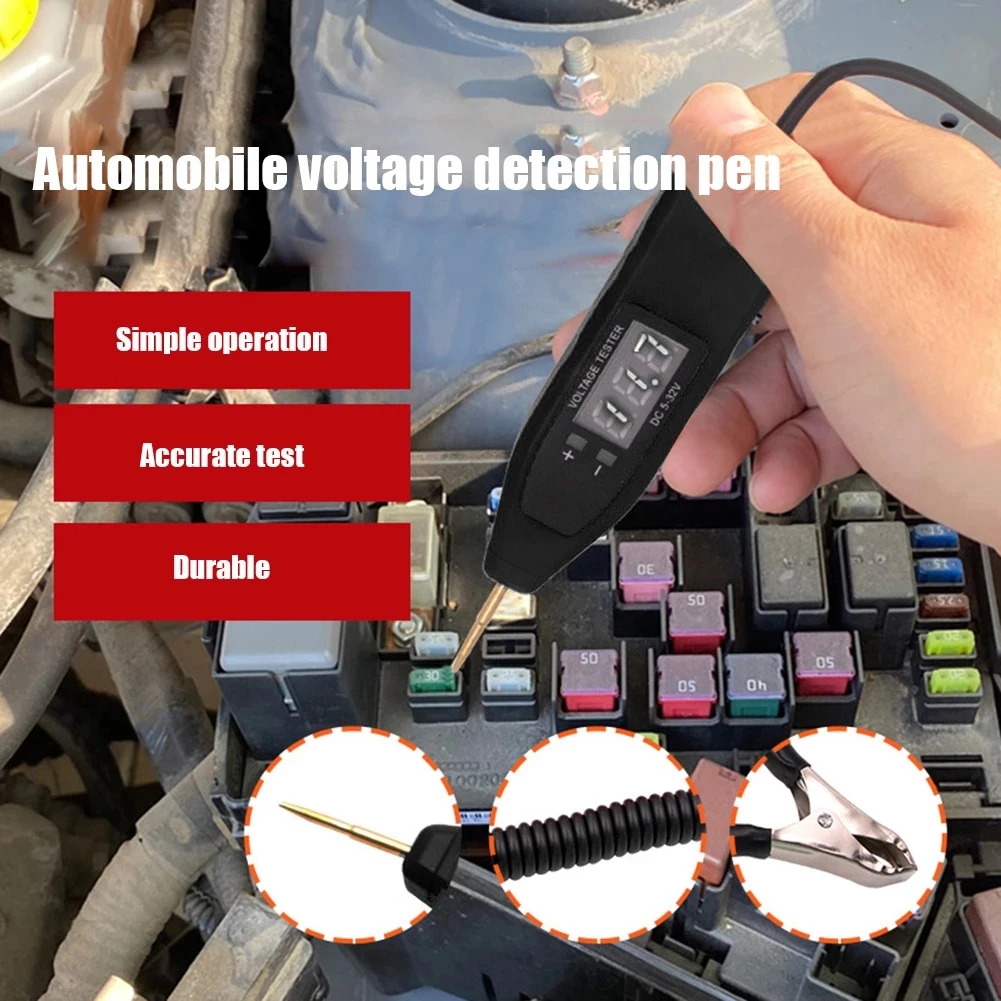Máquina de sonda de electricista automática, herramientas para coche, 32V/24V/5V, bolígrafo de prueba de circuito eléctrico para coche, Detector de