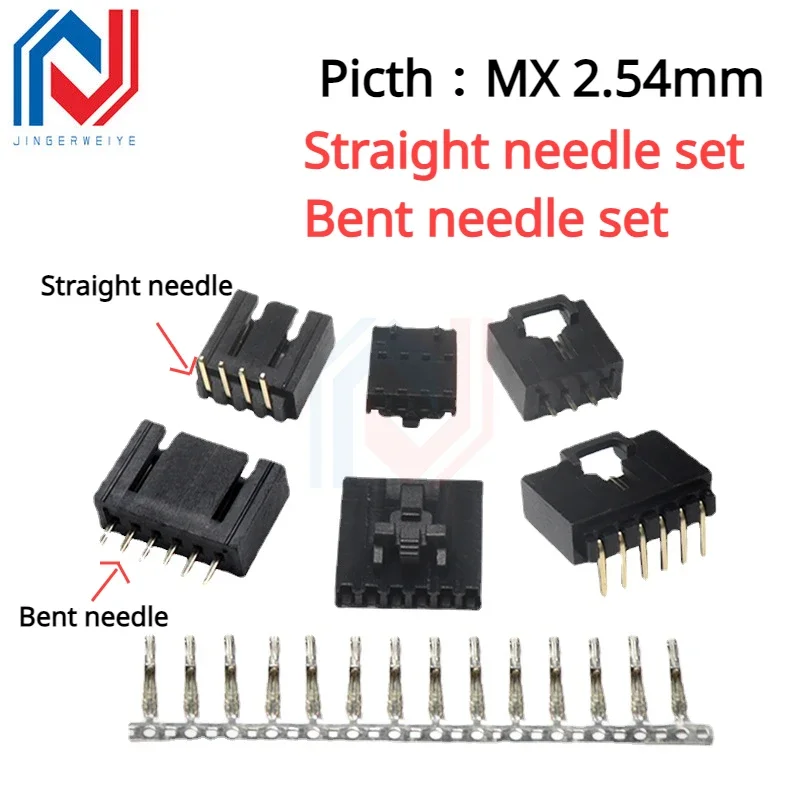 

10Sets MX 2.54mm Spacing DuPont Case Rope Lock Bend/Pluggable Terminal Block Rubber Housing Wiring Terminal Tjc8 Connector 2P 3P