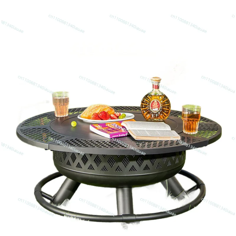 

Уличный многофункциональный гриль-барбекю, очаг, чайный столик, костровая чаша, печь для дров