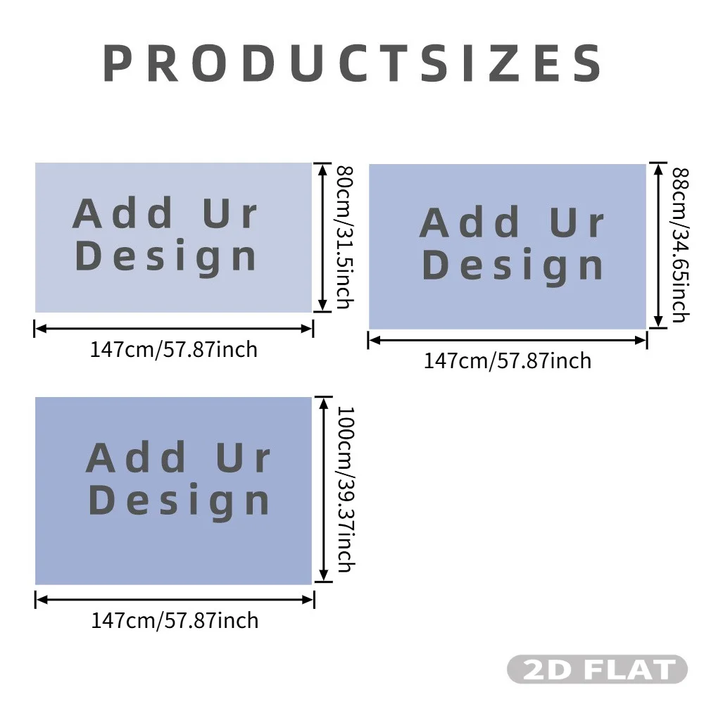 2D FLAT 1pc Custom Printed Beach Towel, Four Sizes with Quick-drying Feature, Ideal for Beach Activities, Camping and Bathroom