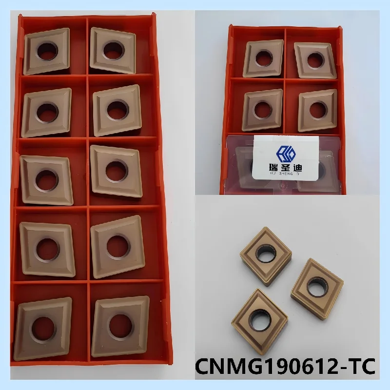 Carbide CNC External Turning Insert CNMG190612-TC Heavy Duty Lathe Cutting Tip for Cast Iron Carbon Steel Rough Machining