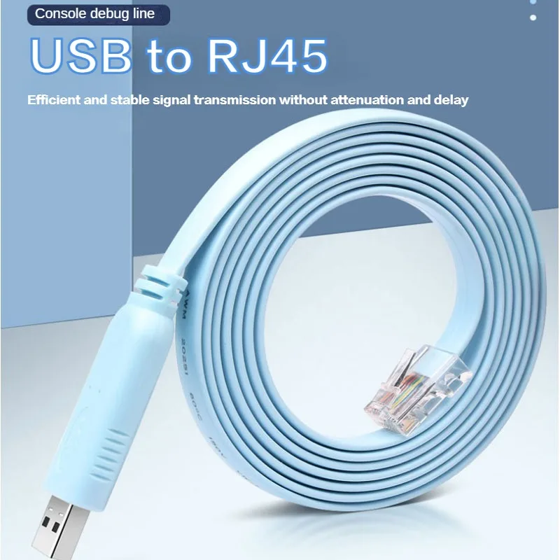 USB to RJ45 Console Cable RS232 Serial Adapter for Laptop Computer Cisco Router USB RJ 45 8P8C Converter Console Cable 1.8m 3m