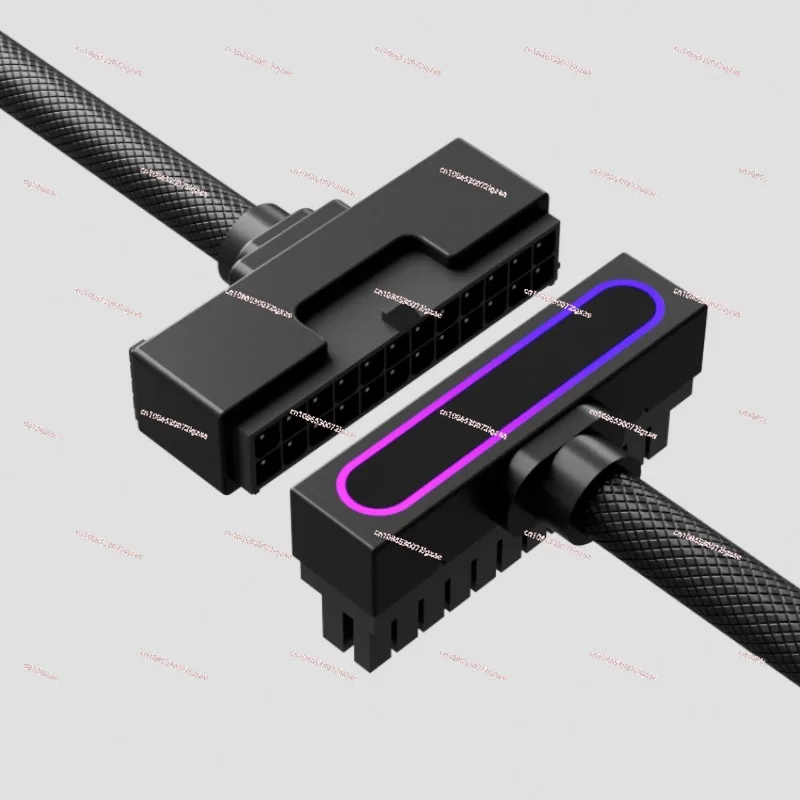 

Side Out ATX24PIN Motherboard Extension Cable ARGB Sync Ultra Soft Textured Cable