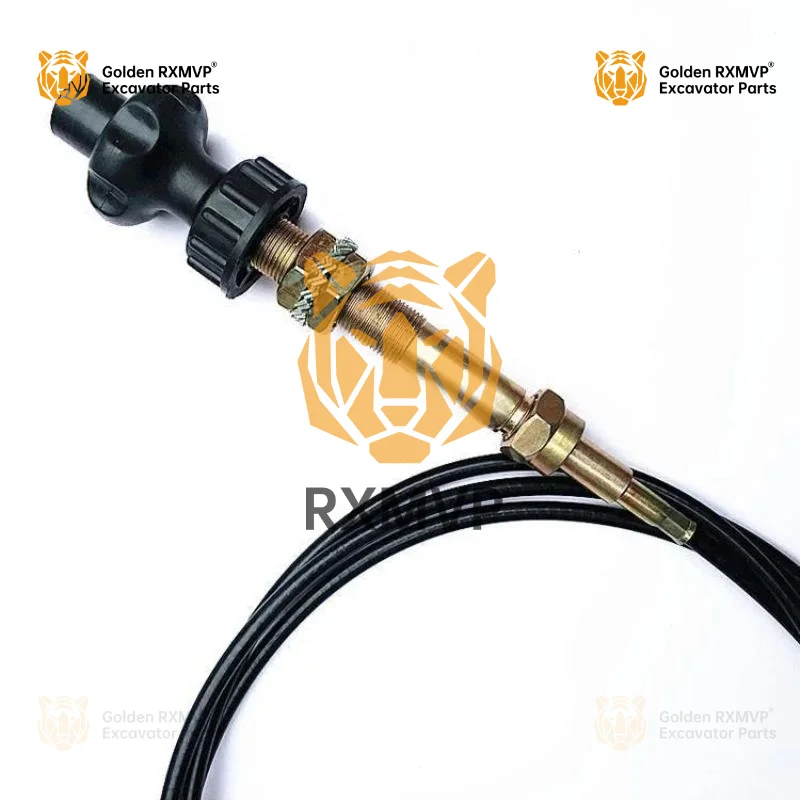 Excavator Construction Machinery Rotary Self-Locking Manual Throttle Cable Controller Retrofitted With Micro-Control Straight