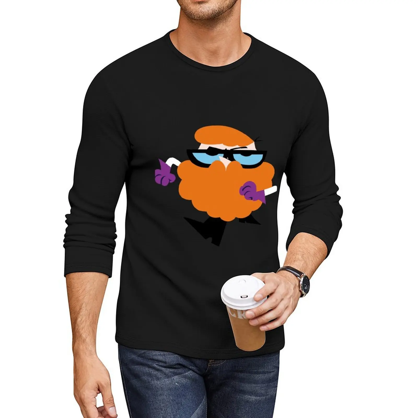 تي شيرت Dexter Beard Lab طويل تي شيرت كبير الحجم تي شيرت مخصص سريع الجفاف تي شيرت ملابس الرجال