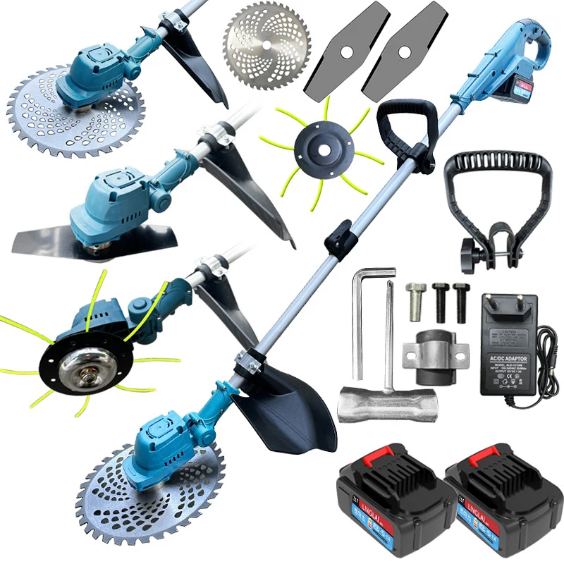 

1500 Вт бесщеточная складная электрическая газонокосилка аккумуляторный триммер садовая прополка травы для батареи Makita