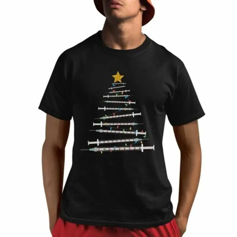 Camiseta enfermeira de árvore de Natal do revendedor Botox