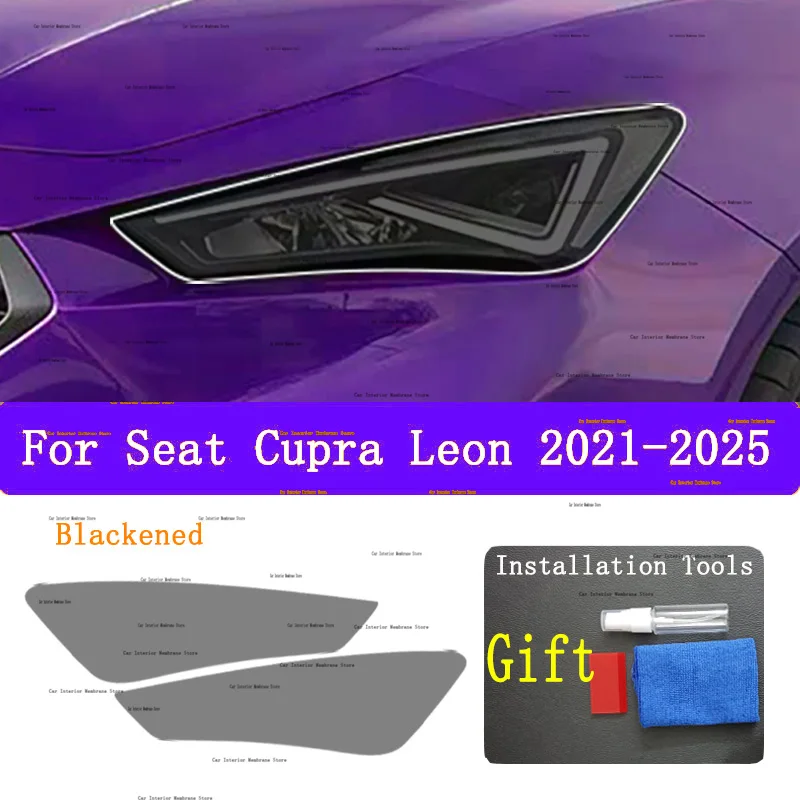

Для SEAT Cupra Leon 2021-2025 автомобильная внешняя фара против царапин передняя лампа оттенок ТПУ защитная пленка аксессуары наклейка